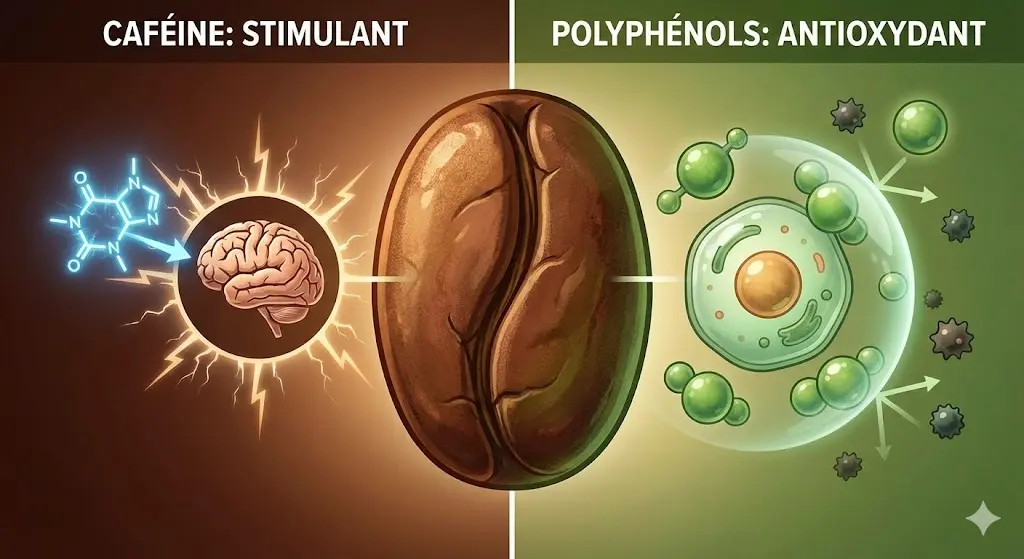 caféine stimulant et polyphénols antioxydant, le duo gagnant