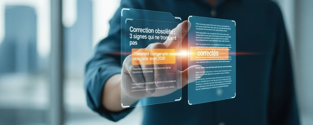 Comment corriger une correction obsolète en 2026 — Correction obsolète