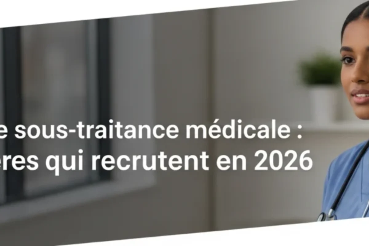 Carrière sous-traitance médicale : 7 métiers qui recrutent en 2026