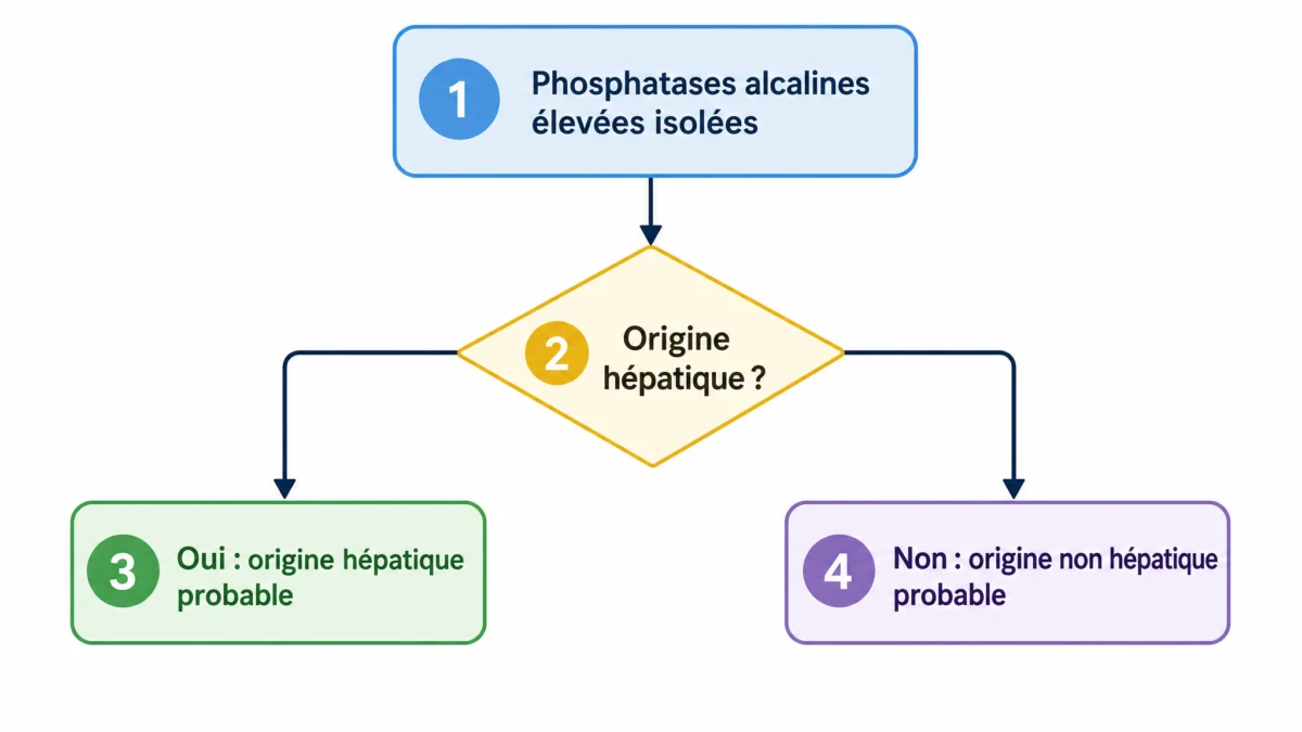 Phosphatases alcalines élevées isolées : quels examens complémentaires — phosphatases alcalines élevées