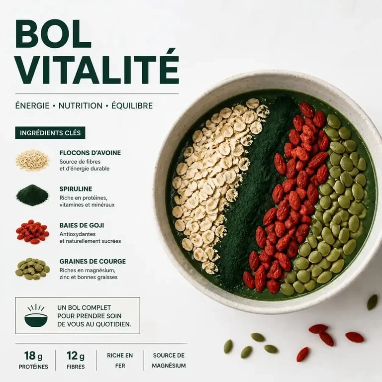 Bowl vitalité aux superaliments pour un nutri conseil équilibré