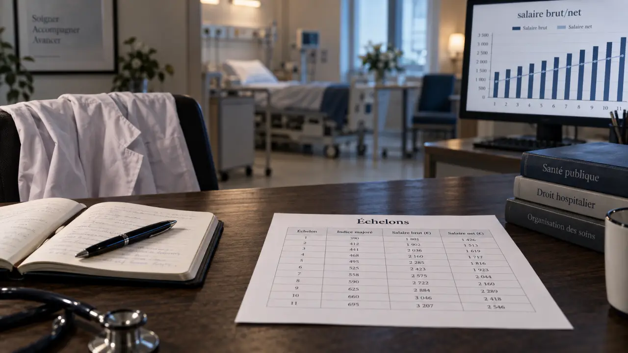 Nutritionniste salaire : bureau, grille d’échelons et graphique hôpital/libéral