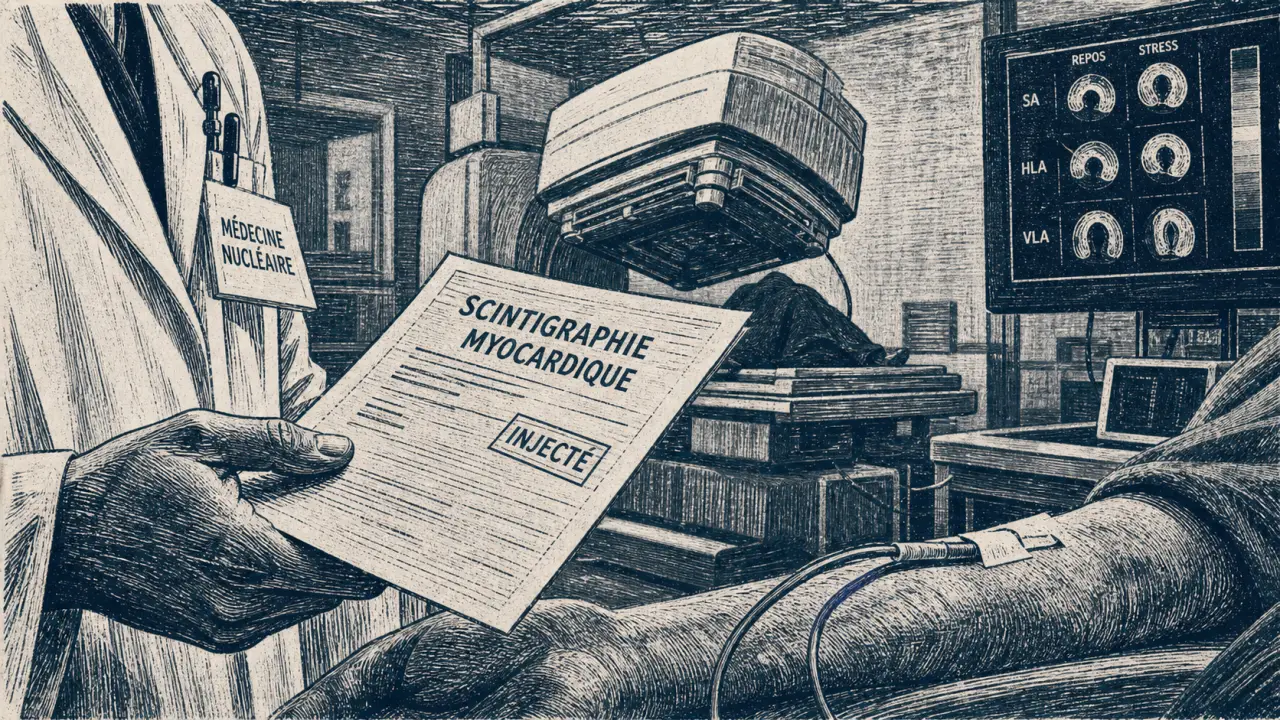 Scintigraphie myocardique : document et gamma-caméra en médecine nucléaire