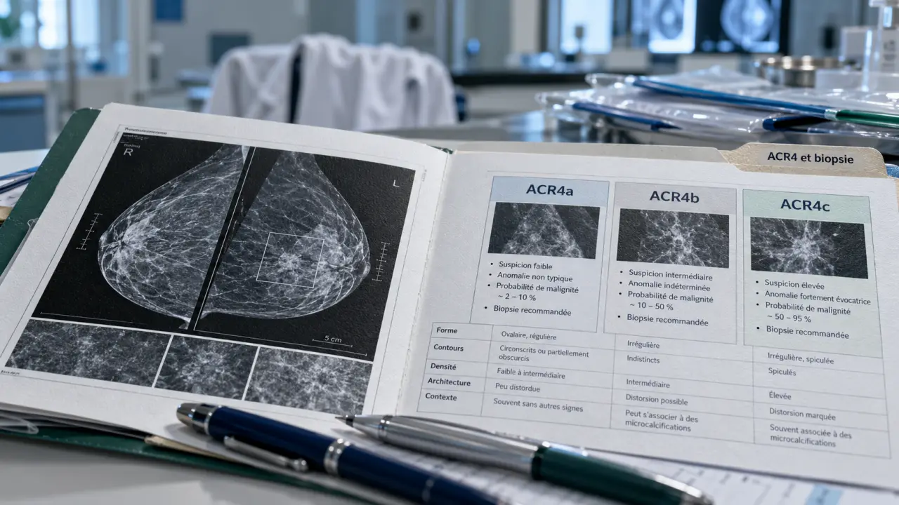 ACR4 pourcentage cancer selon 4a 4b 4c