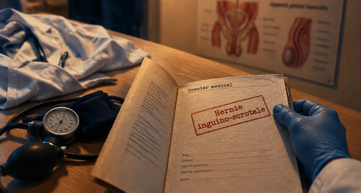 Hernie inguino scrotale symptomes : consultation médicale